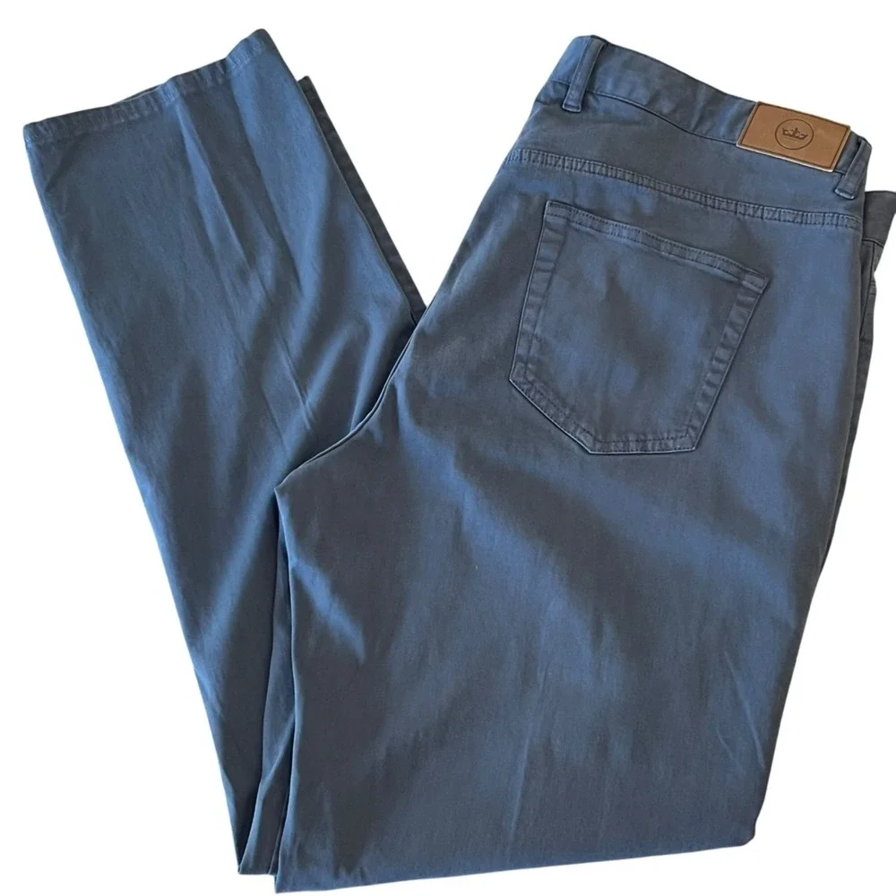 Peter Millar Pants Mens 38x32 Blue Ultimate Sateen 5 Pocket